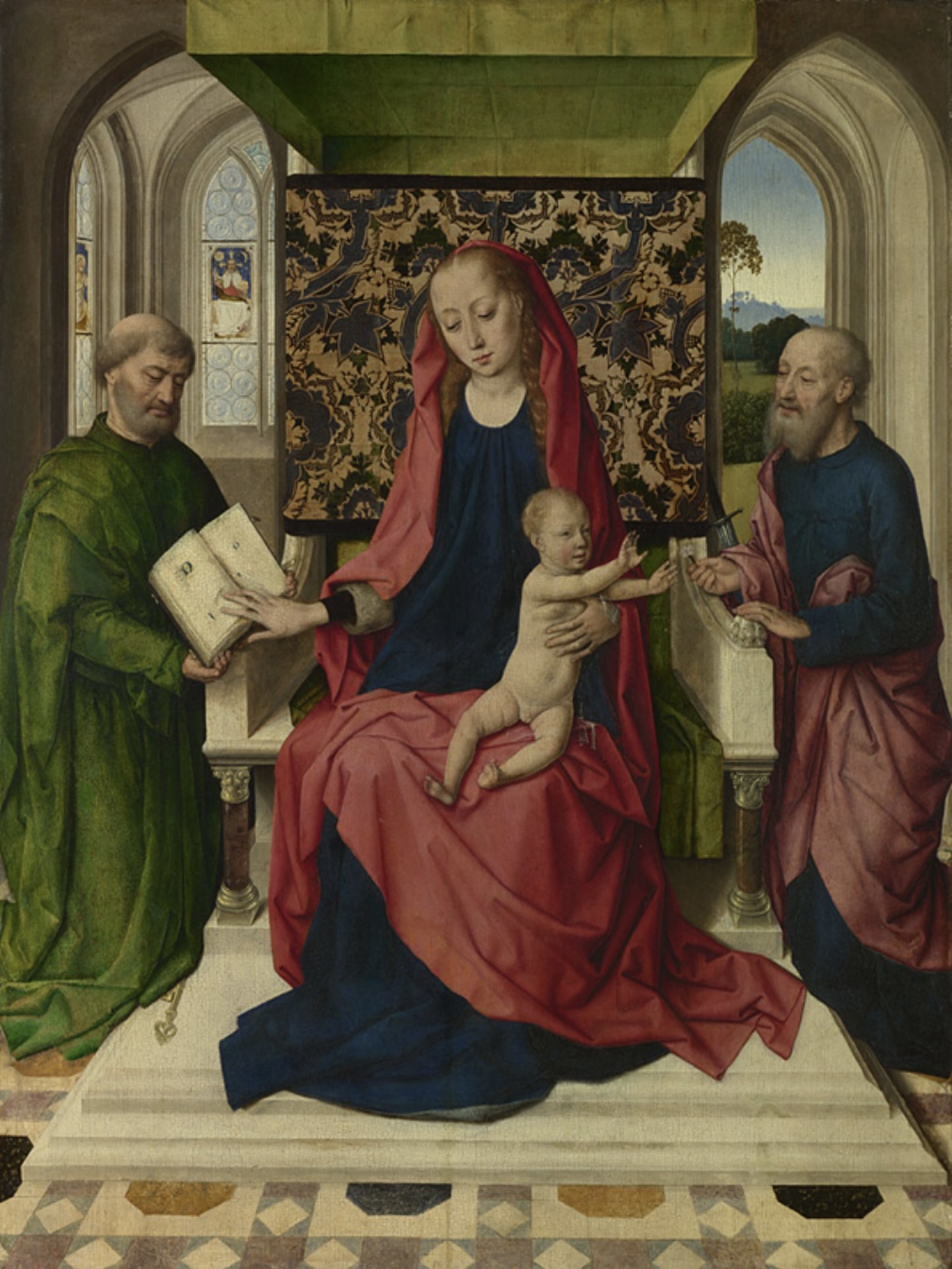 The Virgin and Child with Saint Peter and Saint Paul, c. 1460, Workshop of Dirk Bouts
